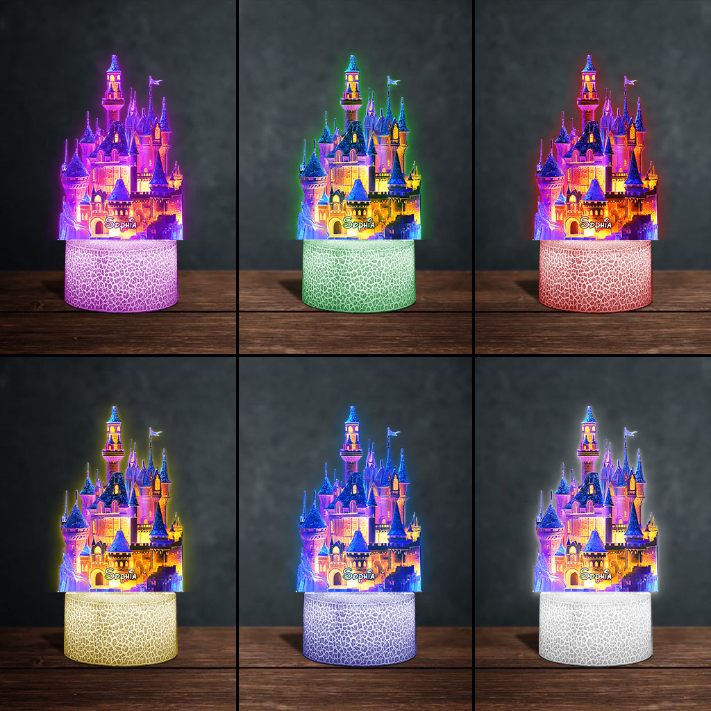 Magical Castle - Personalized Mouse Shaped Plaque Light Base