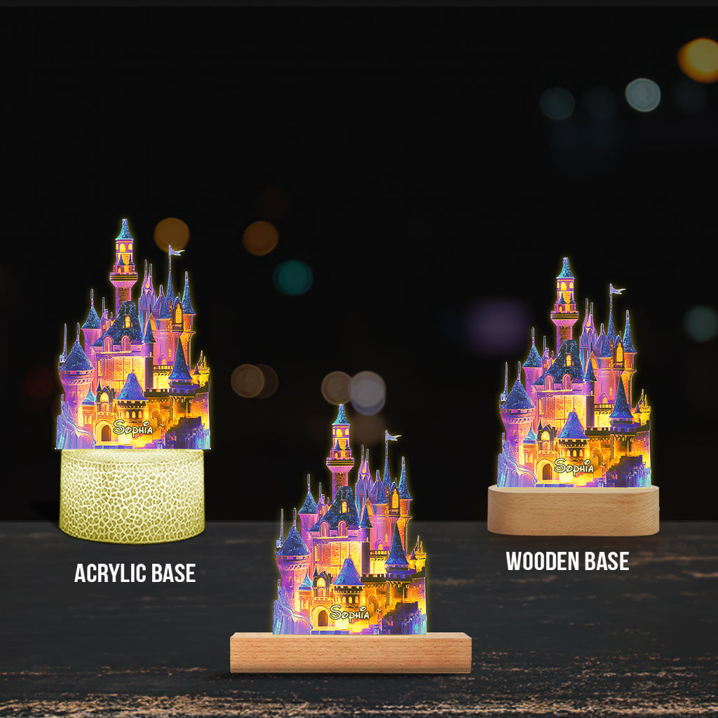 Magical Castle - Personalized Mouse Shaped Plaque Light Base