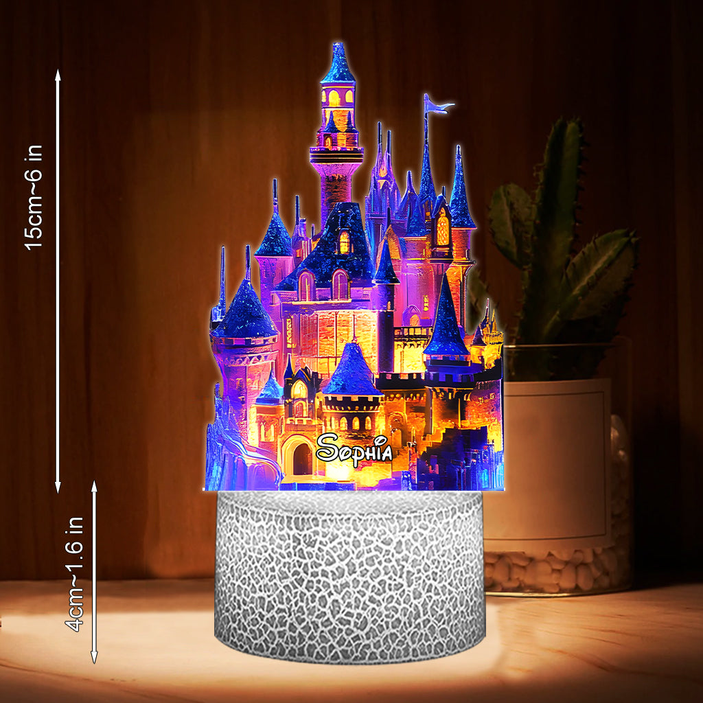 Magical Castle - Personalized Mouse Shaped Plaque Light Base