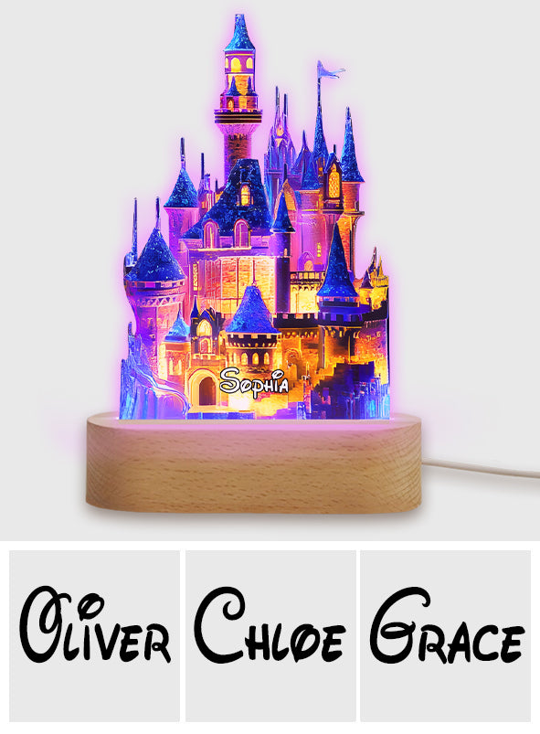 Magical Castle - Personalized Mouse Shaped Plaque Light Base