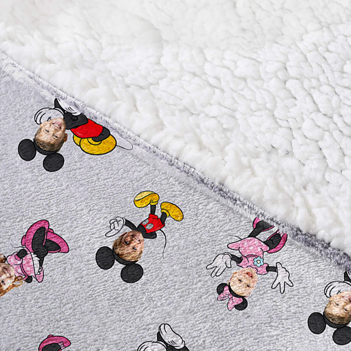 Mouse Ears Grandma Mom - Personalized Mouse Blanket Hoodie