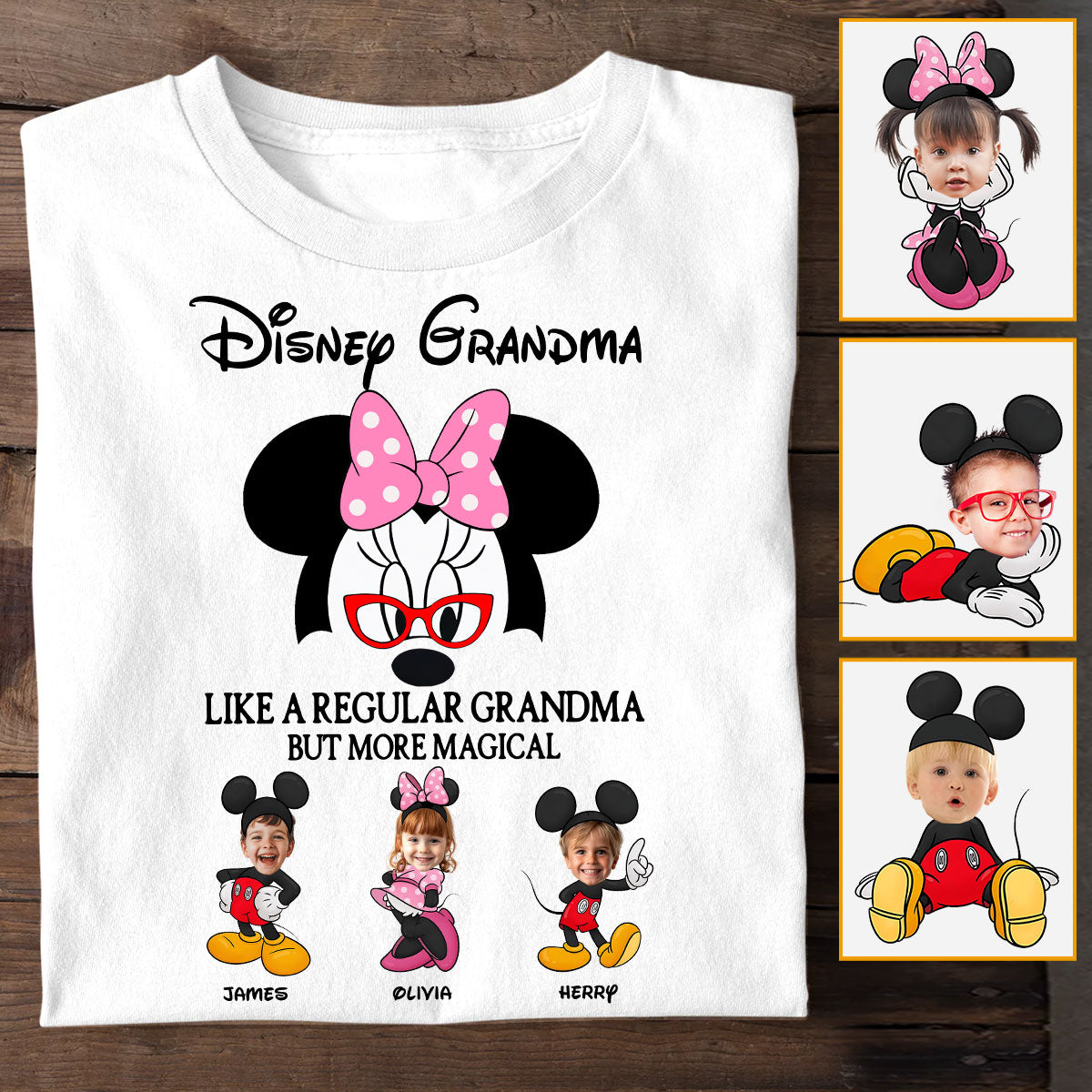 Mouse Ear Grandma - Personalized Mouse T-shirt And Hoodie