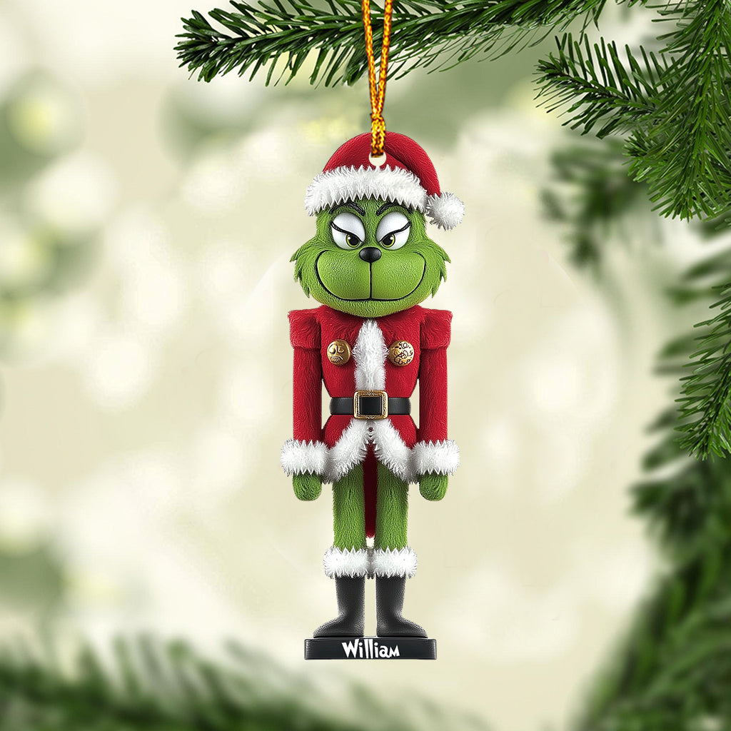 Grinchy Cracker - Personalized Stole Christmas Ornament