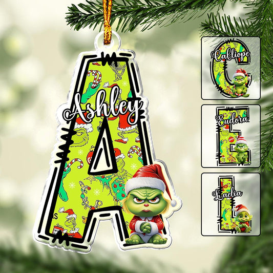 Grinchy Letter - Personalized Stole Christmas Custom Shaped Ornament