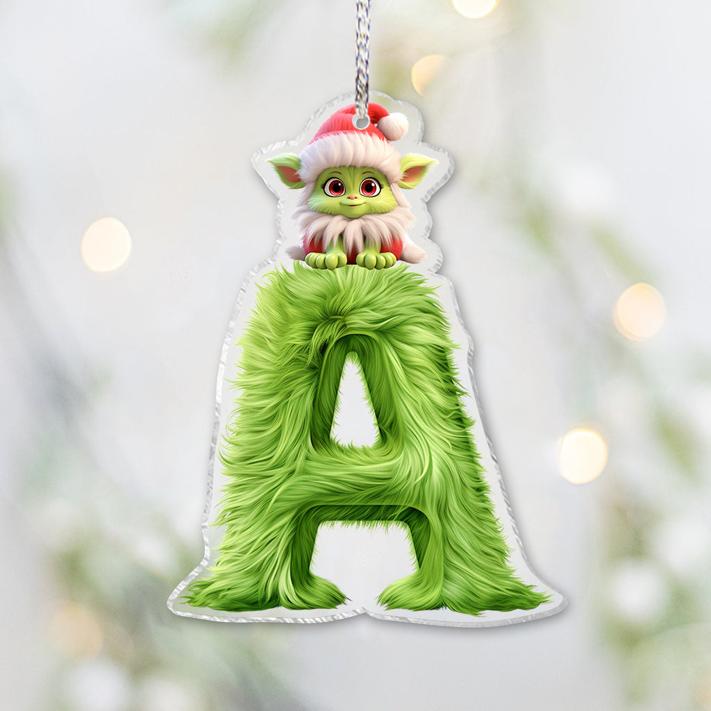 Grinchy Letter - Personalized Stole Christmas Transparent Ornament