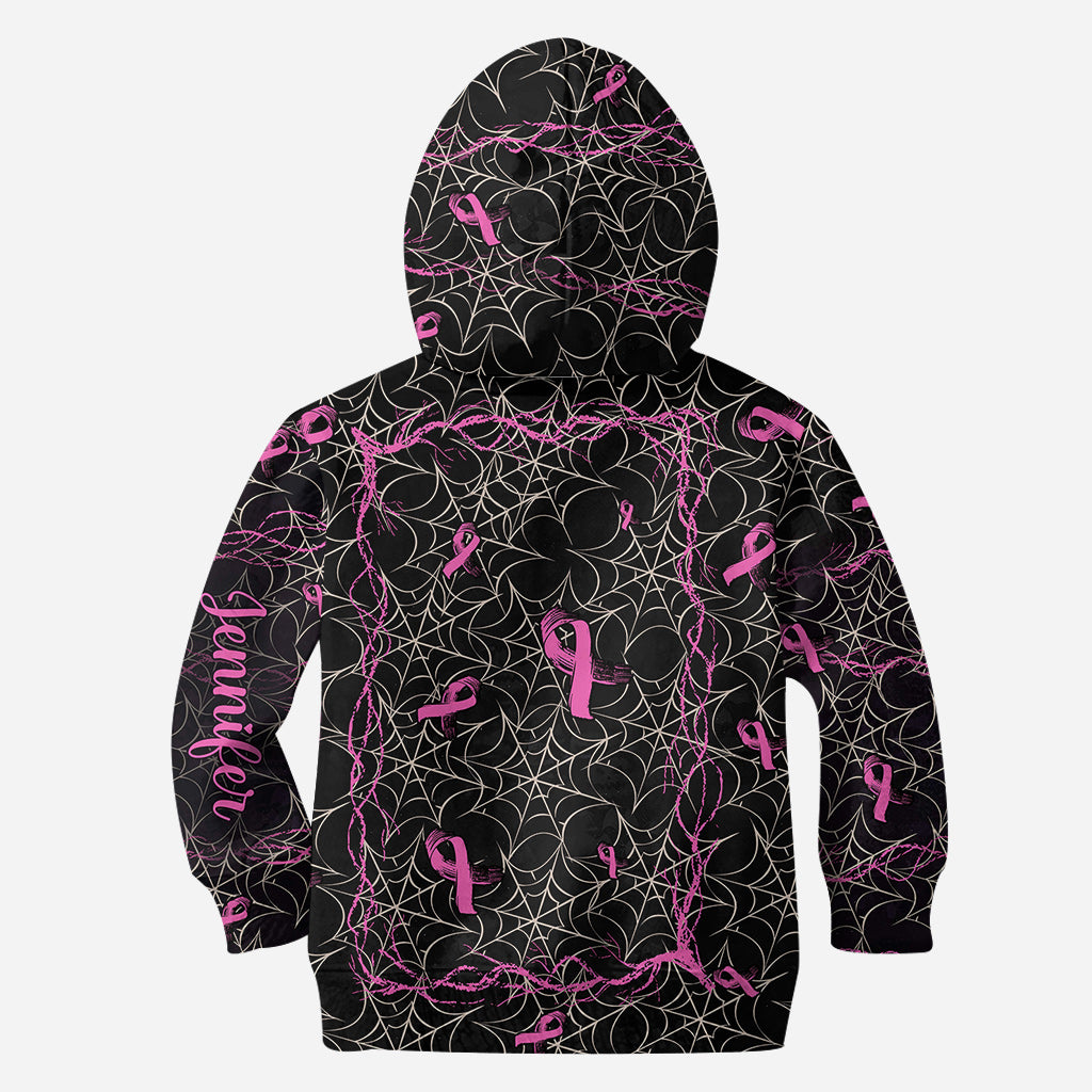Smell Like Cancer Picked The Wrong B*tch - Personalized Breast Cancer Awareness All Over Shirt