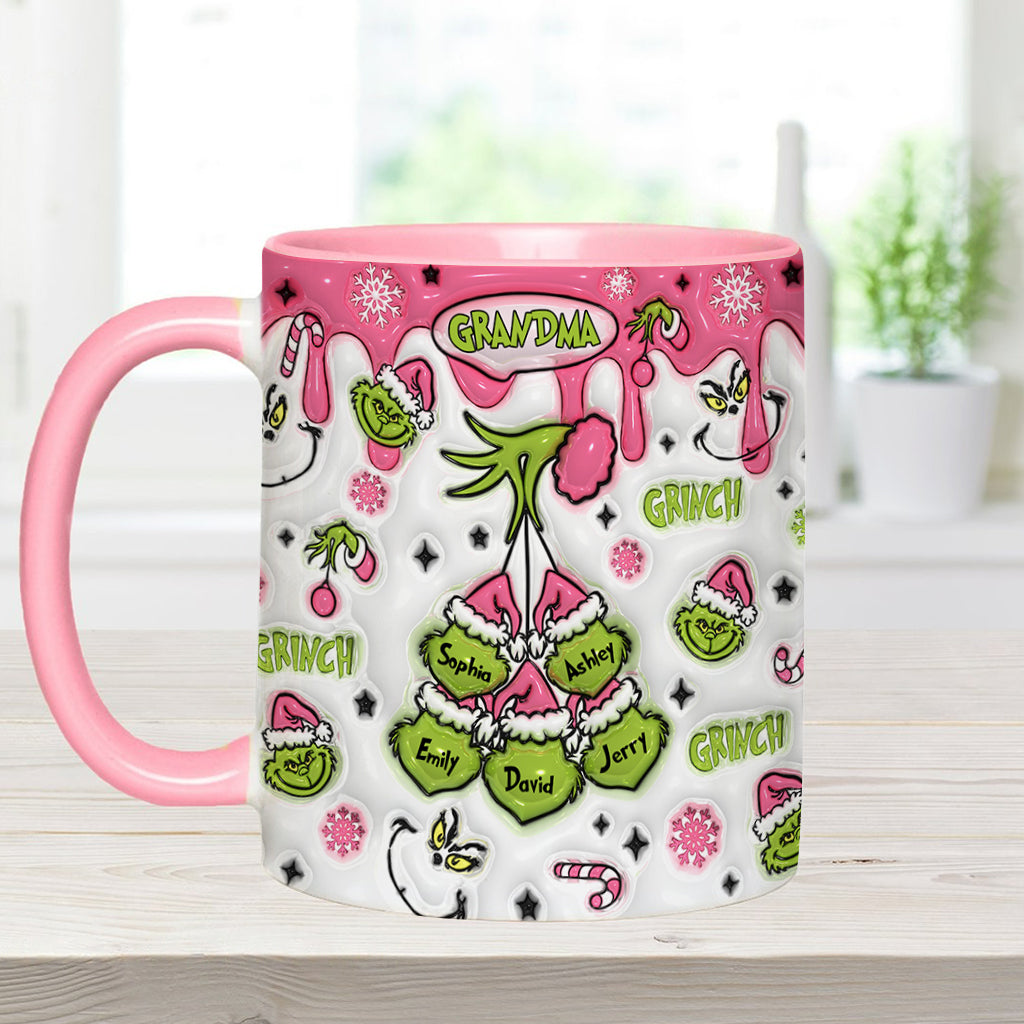 Green Mama/ Nana... - Personalized Stole Christmas Accent Mug