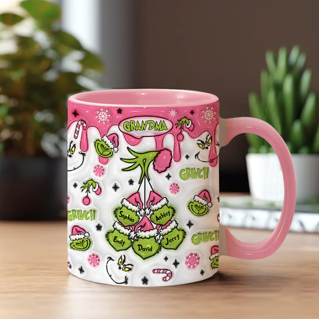 Green Mama/ Nana... - Personalized Stole Christmas Accent Mug