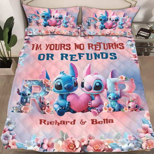 I'm Yours No Returns Or Refunds - Personalized Ohana Quilt Set