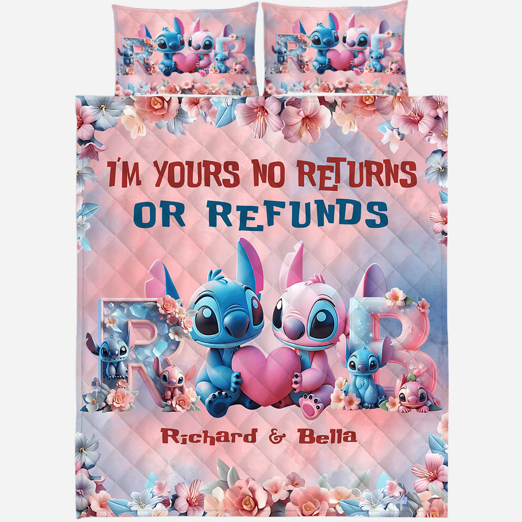 I'm Yours No Returns Or Refunds - Personalized Ohana Quilt Set