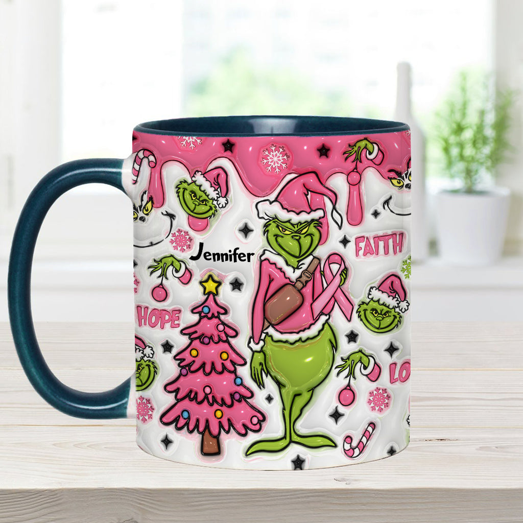Breast Cancer Awareness - Personalized Breast Cancer Awareness Accent Mug