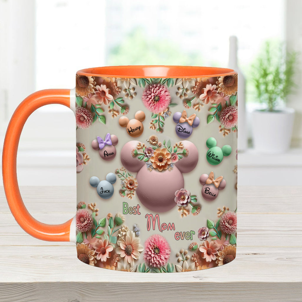 Best Mom / Grandma Ever - Personalized Mouse Accent Mug