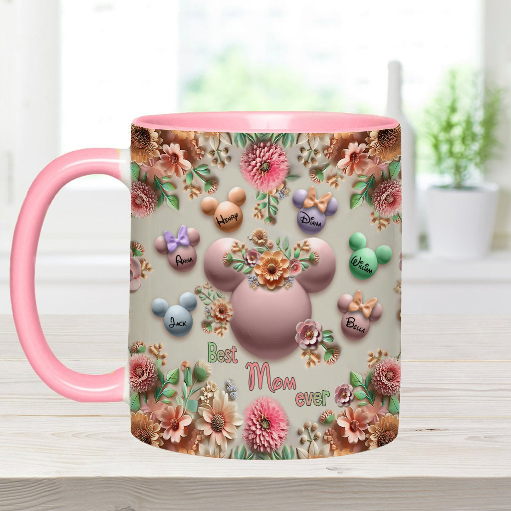Best Mom / Grandma Ever - Personalized Mouse Accent Mug
