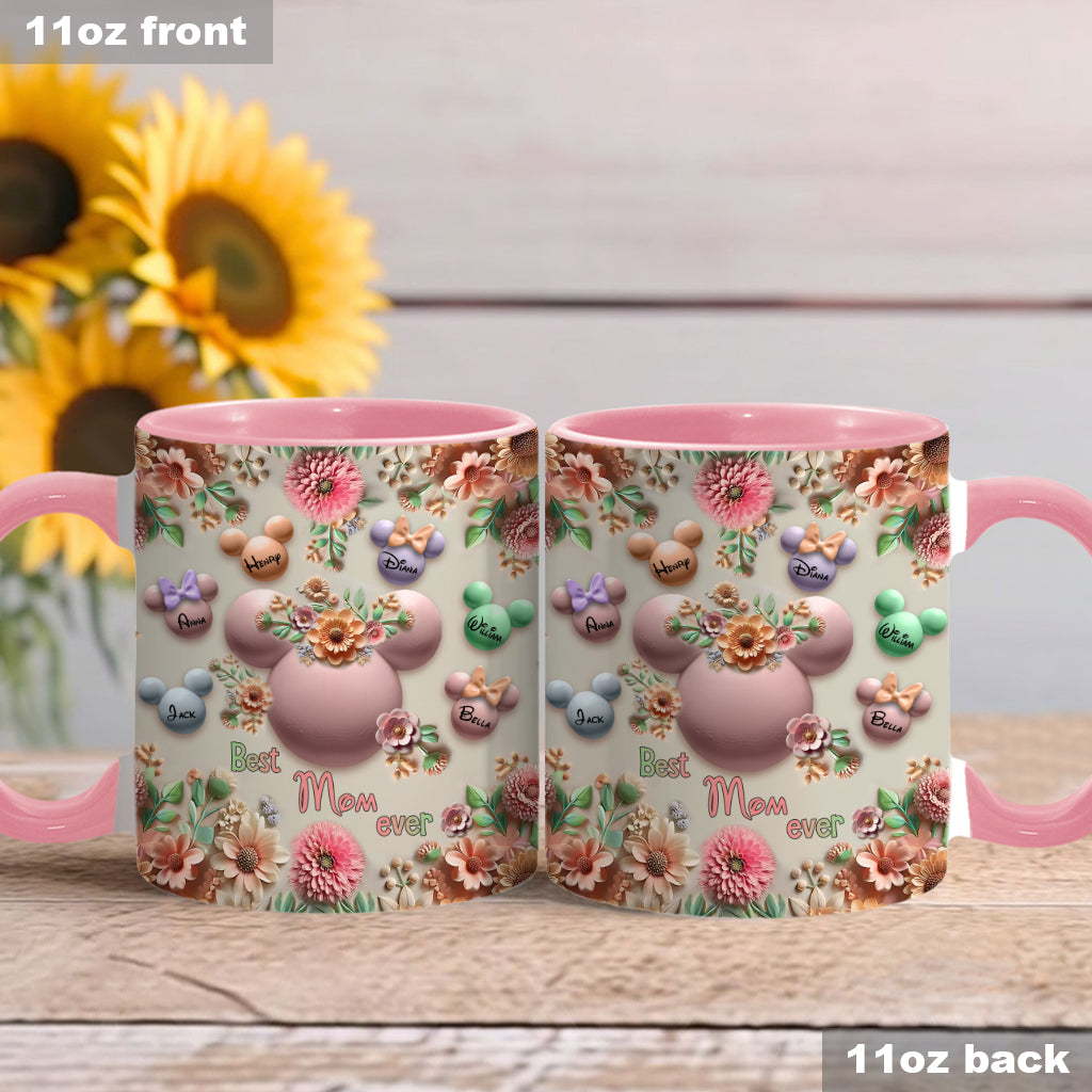 Best Mom / Grandma Ever - Personalized Mouse Accent Mug