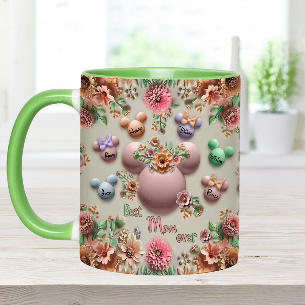Best Mom / Grandma Ever - Personalized Mouse Accent Mug