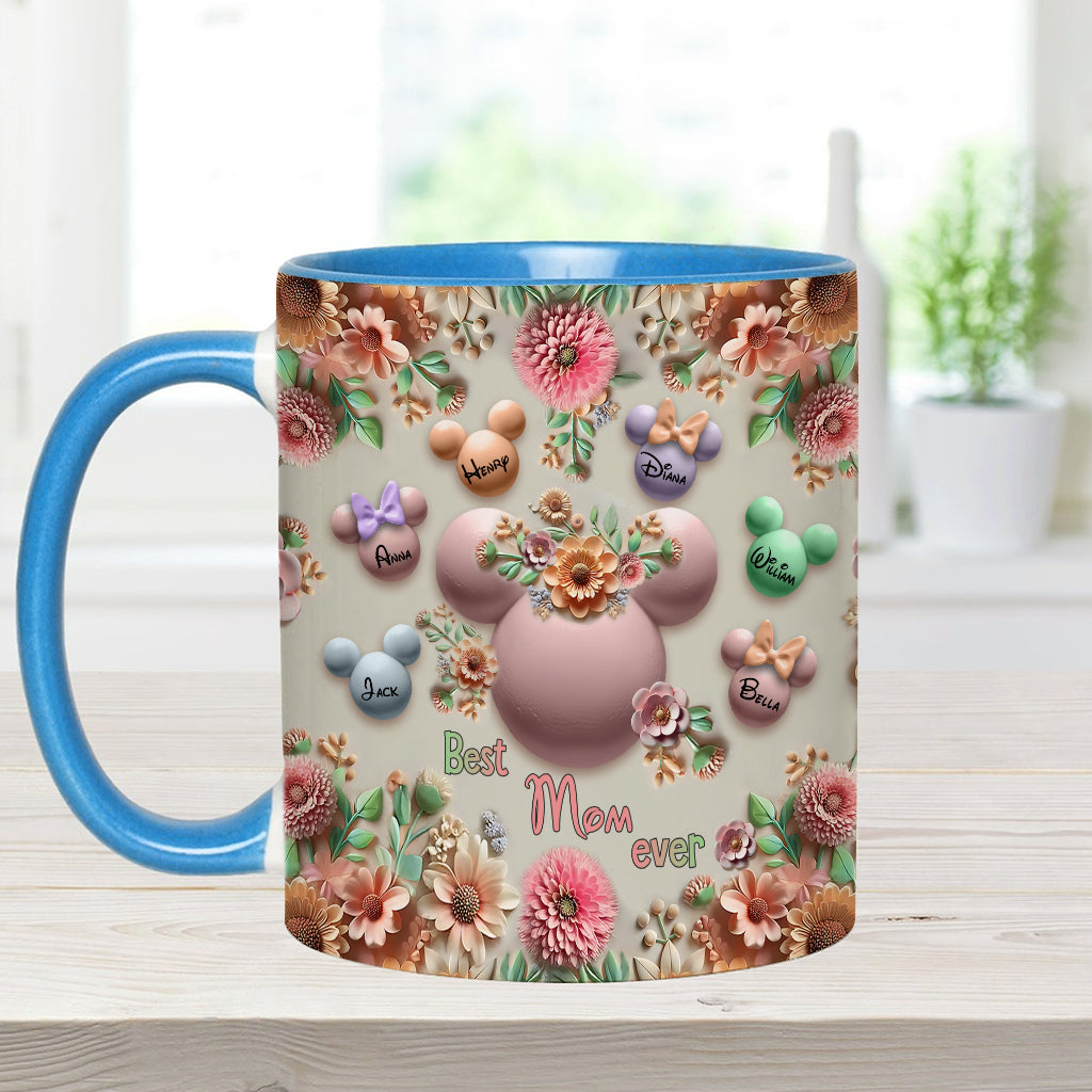 Best Mom / Grandma Ever - Personalized Mouse Accent Mug