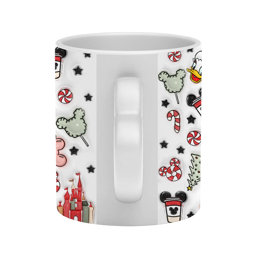 Christmas Is Coming To Mousetown - Personalized Mouse Heart Handle Mug