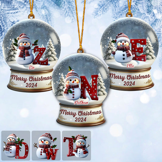 Snowman Family - Personalized Family Ornament