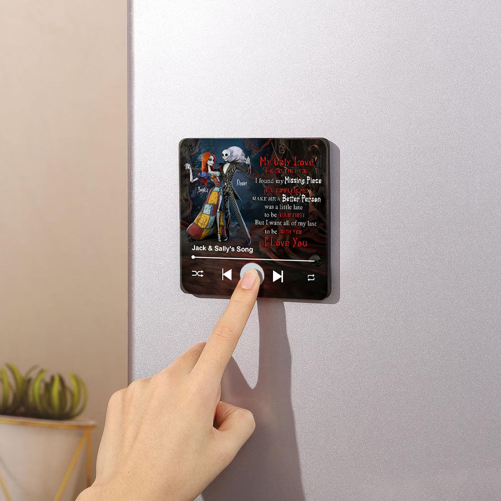 The Love Song - Personalized Nightmare Music Fridge Magnet