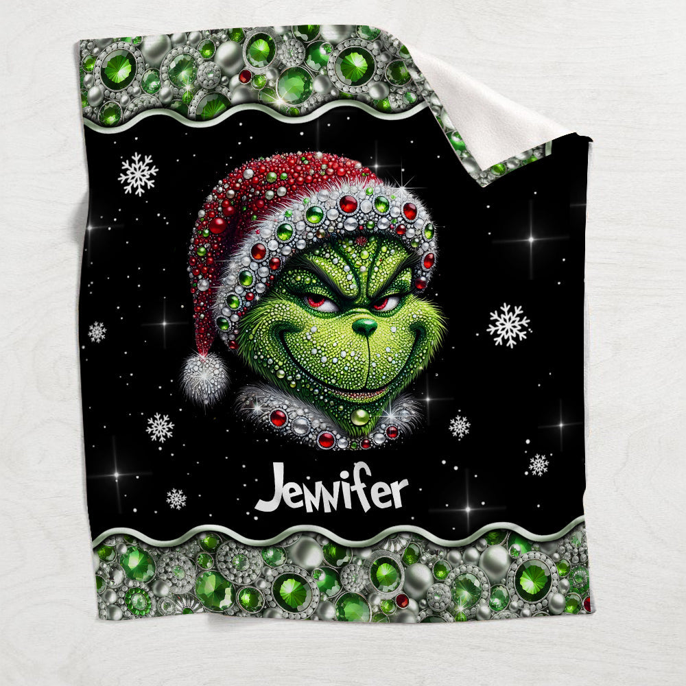 Merry Grinchmas - Personalized Stole Christmas Blanket