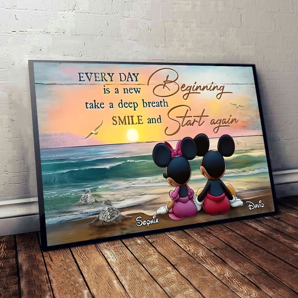 Every Day Is A New Beginning - Personalized Mouse Canvas And Poster