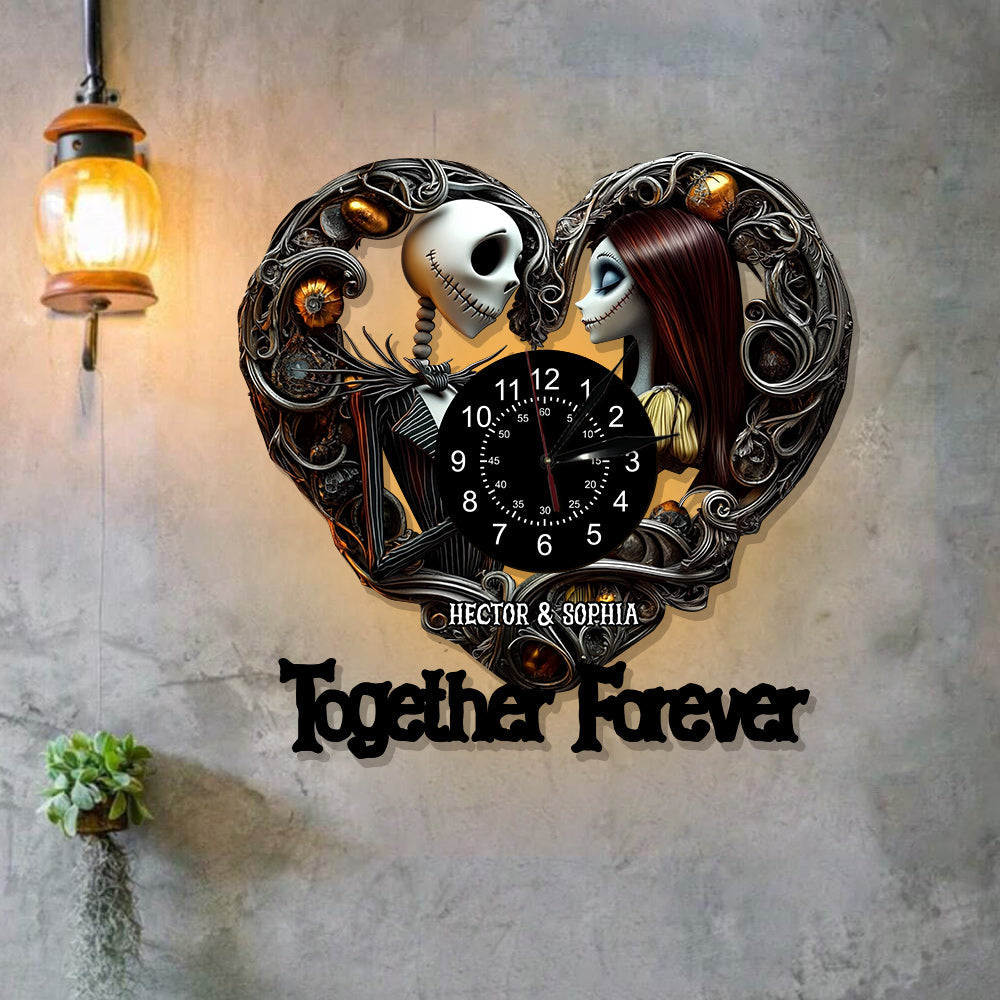 Forever Together - Personalized Nightmare LED Light Wall Clock