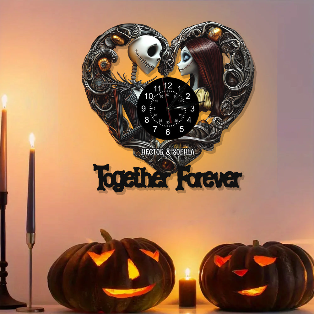 Forever Together - Personalized Nightmare LED Light Wall Clock