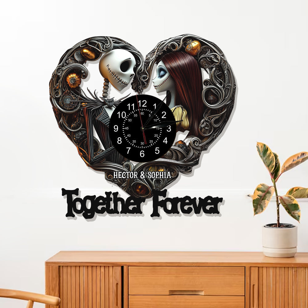 Forever Together - Personalized Nightmare LED Light Wall Clock