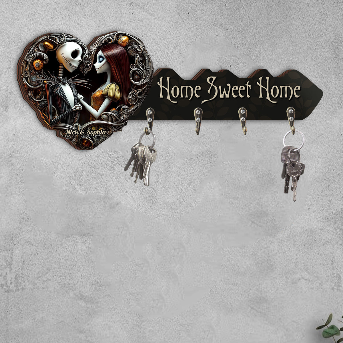 Our Home - Personalized Nightmare Custom Shaped Key Rack