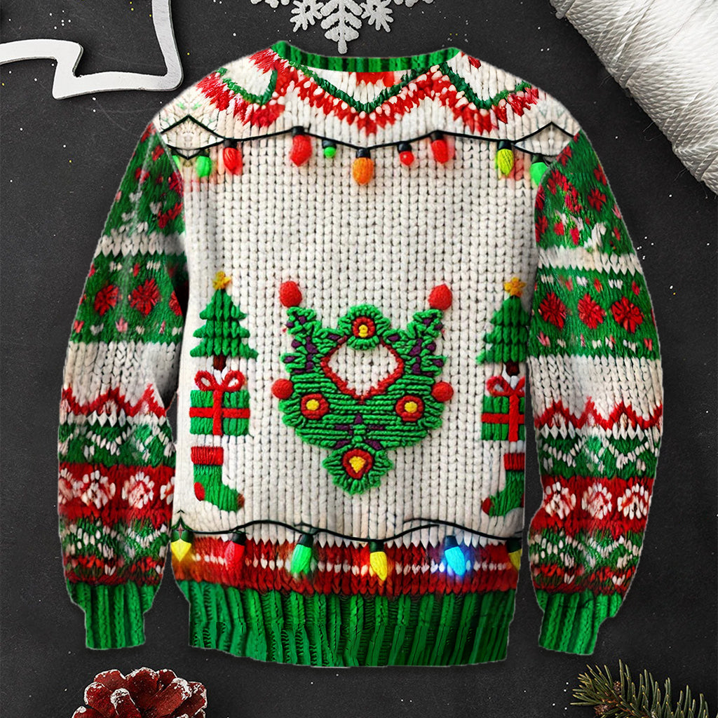 Christmas Movie Junkie - Personalized Ugly Sweater