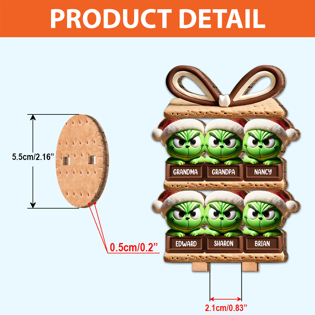 Merry Grinchmas Gifts For Family, Friends, Coworkers - Personalized Stole Christmas Freestanding Wood Plaque