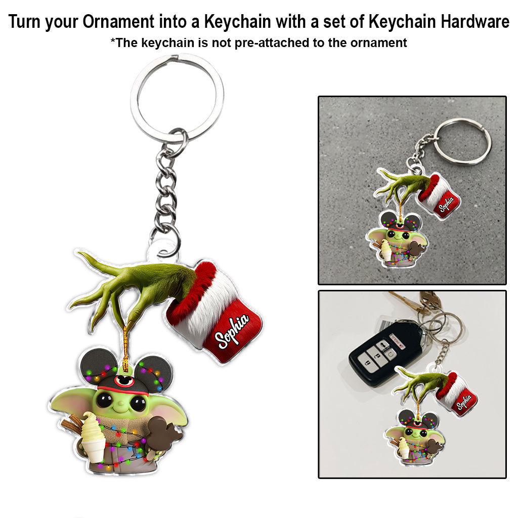The Force Merry Grinchmas - Personalized The Force Custom Shaped Ornament