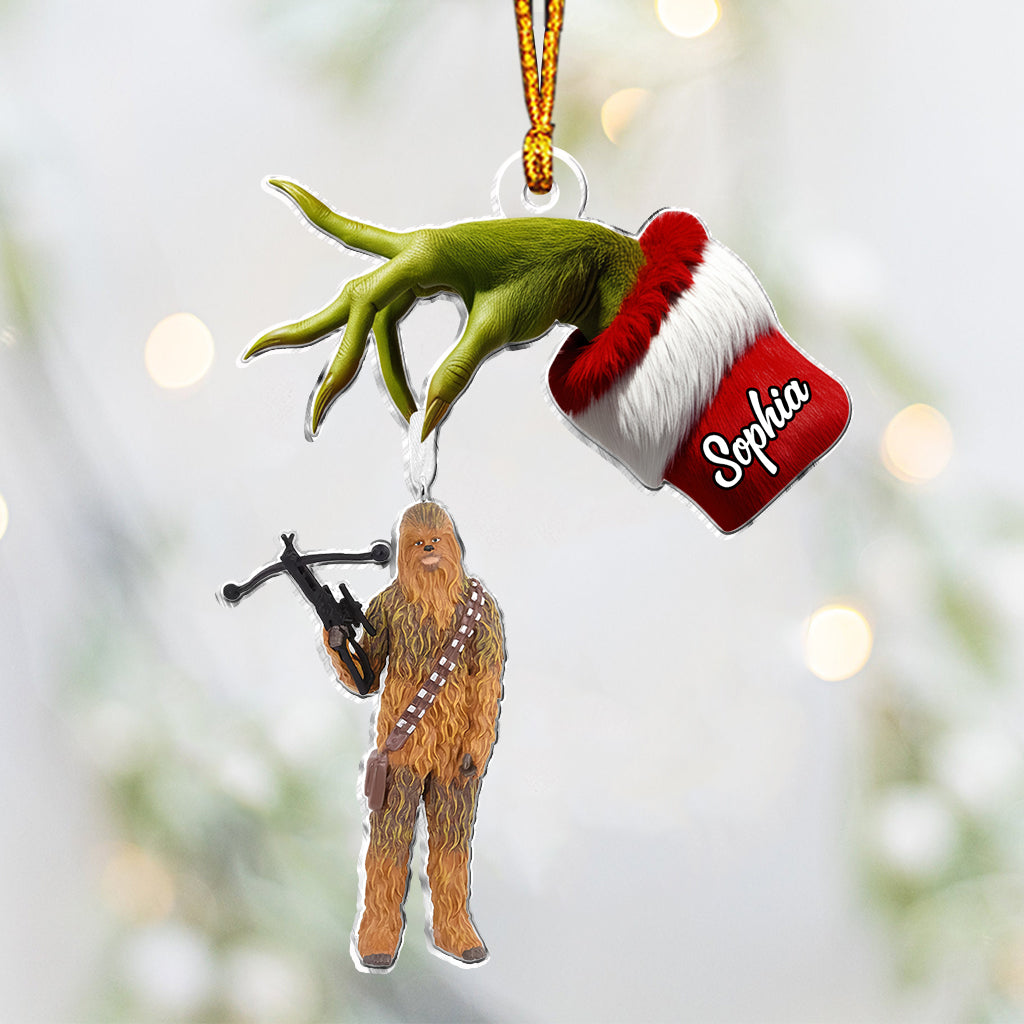 The Force Merry Grinchmas - Personalized The Force Custom Shaped Ornament