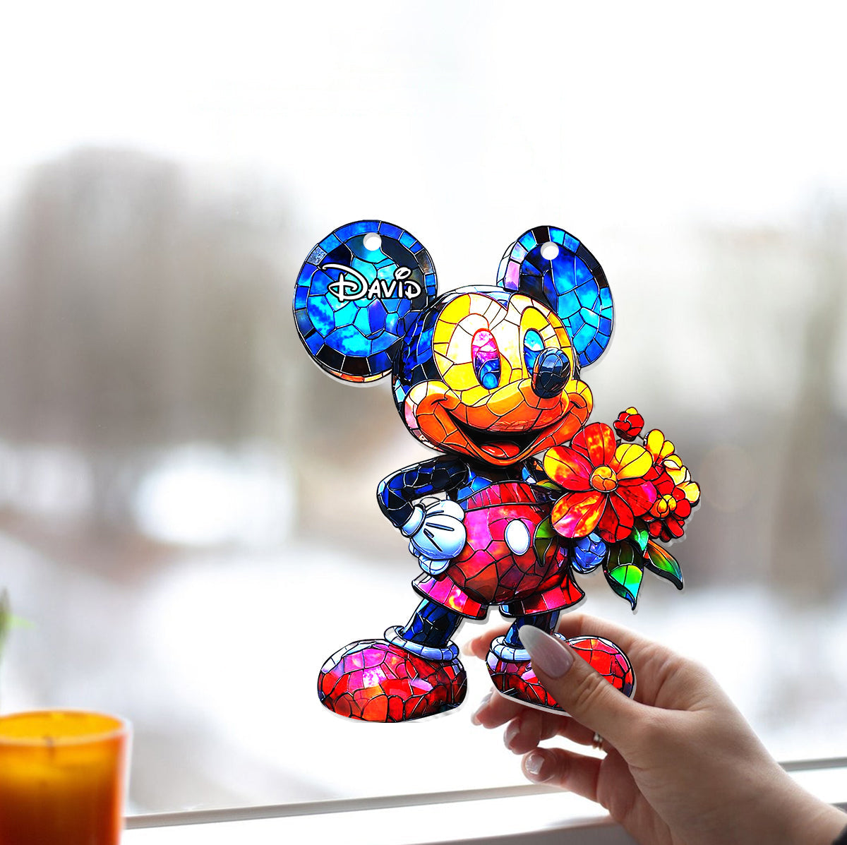 Magical Day - Personalized Mouse Window Hanging Suncatcher Ornament