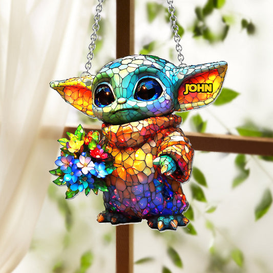 Too Cute I Am - Personalized The Force Window Hanging Suncatcher Ornament
