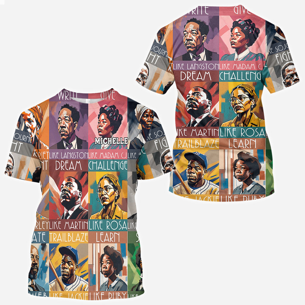 Dream Like Martin Lead Like Harriet - Personalized African American All Over Shirt