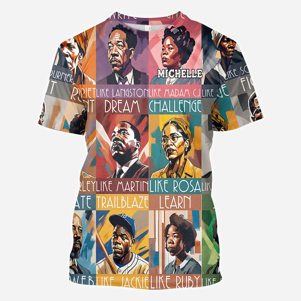 Dream Like Martin Lead Like Harriet - Personalized African American All Over Shirt
