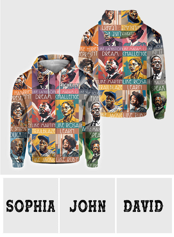 Dream Like Martin Lead Like Harriet - Personalized African American All Over Shirt