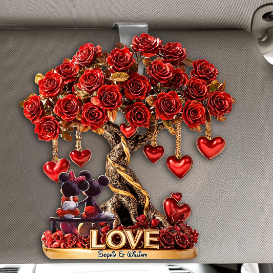 True Love - Personalized Mouse Shaped Car Visor Clip