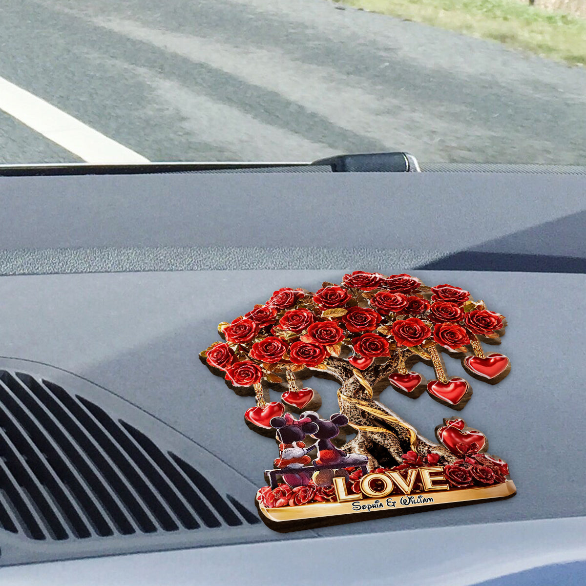 True Love - Personalized Mouse Shaped Car Visor Clip