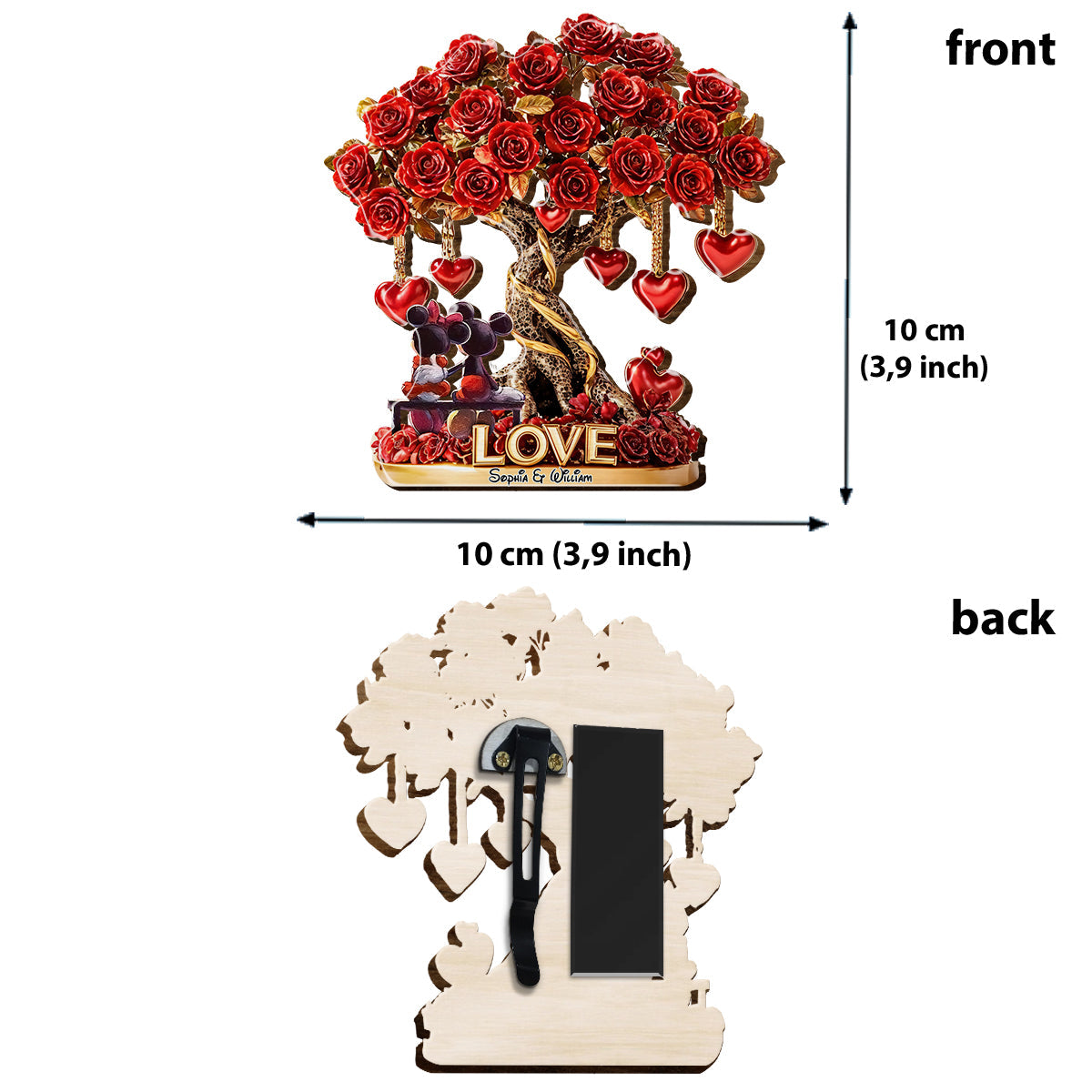 True Love - Personalized Mouse Shaped Car Visor Clip