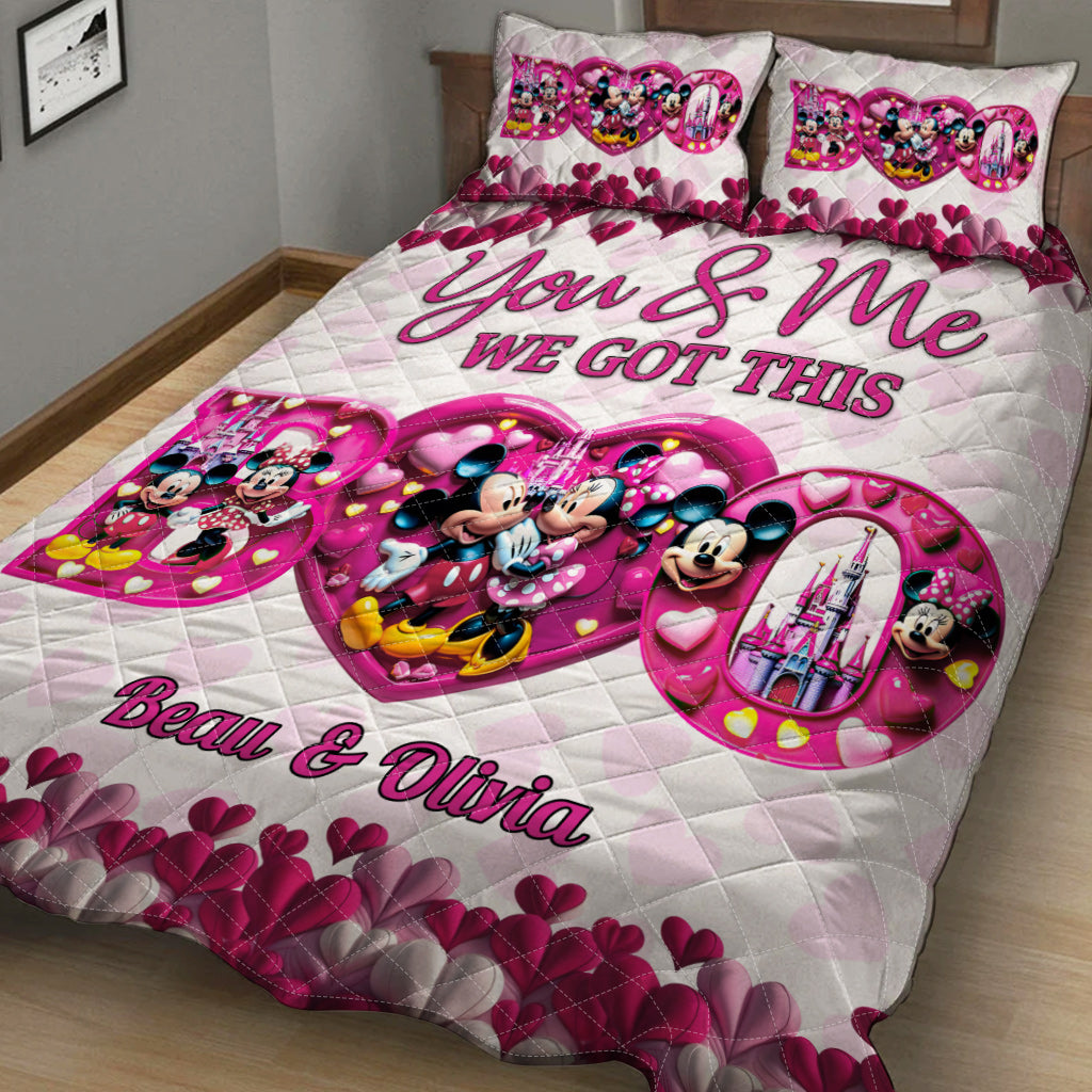 You And Me We Got This - Personalized Mouse Quilt Set