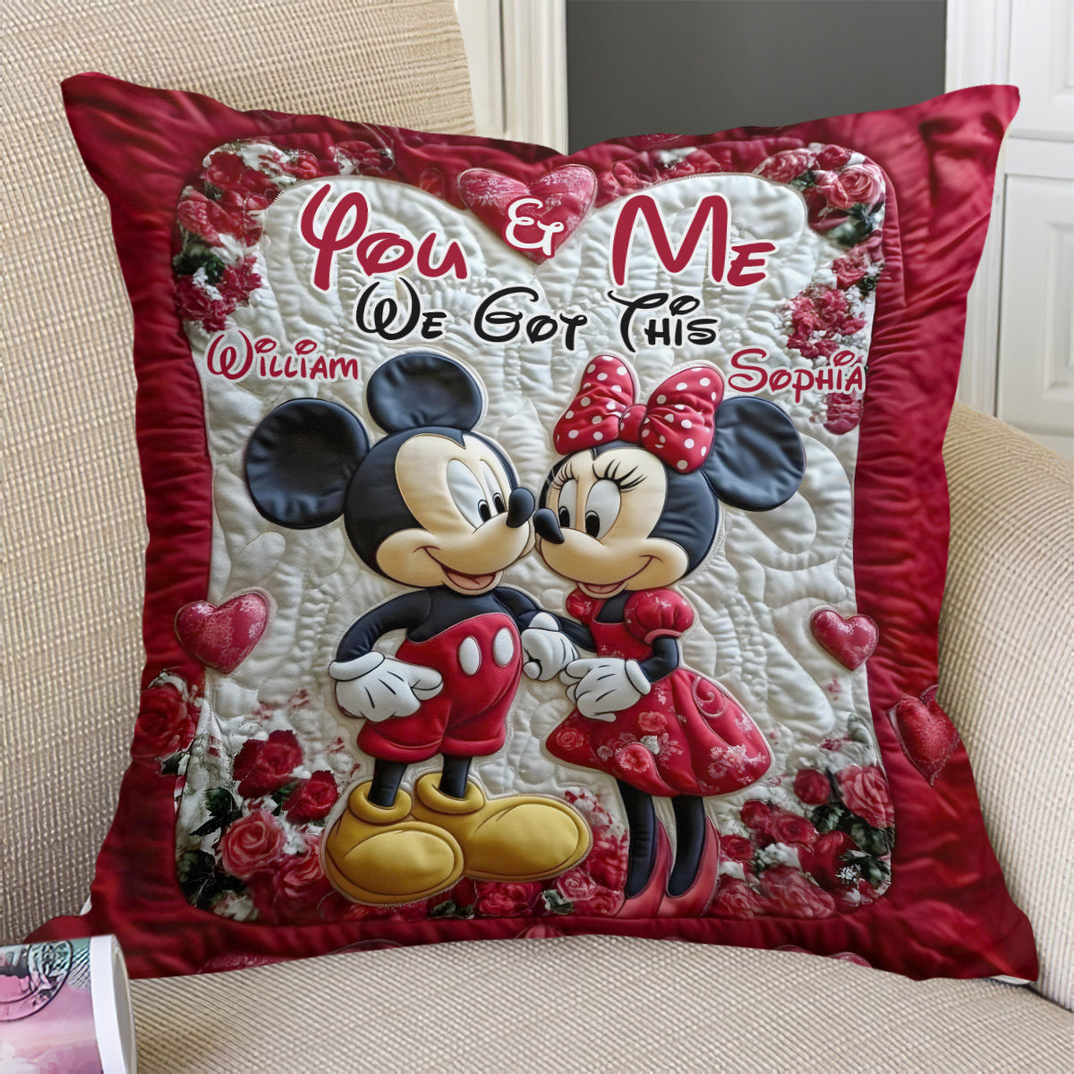 You And Me We Got This - Personalized Mouse Throw Pillow