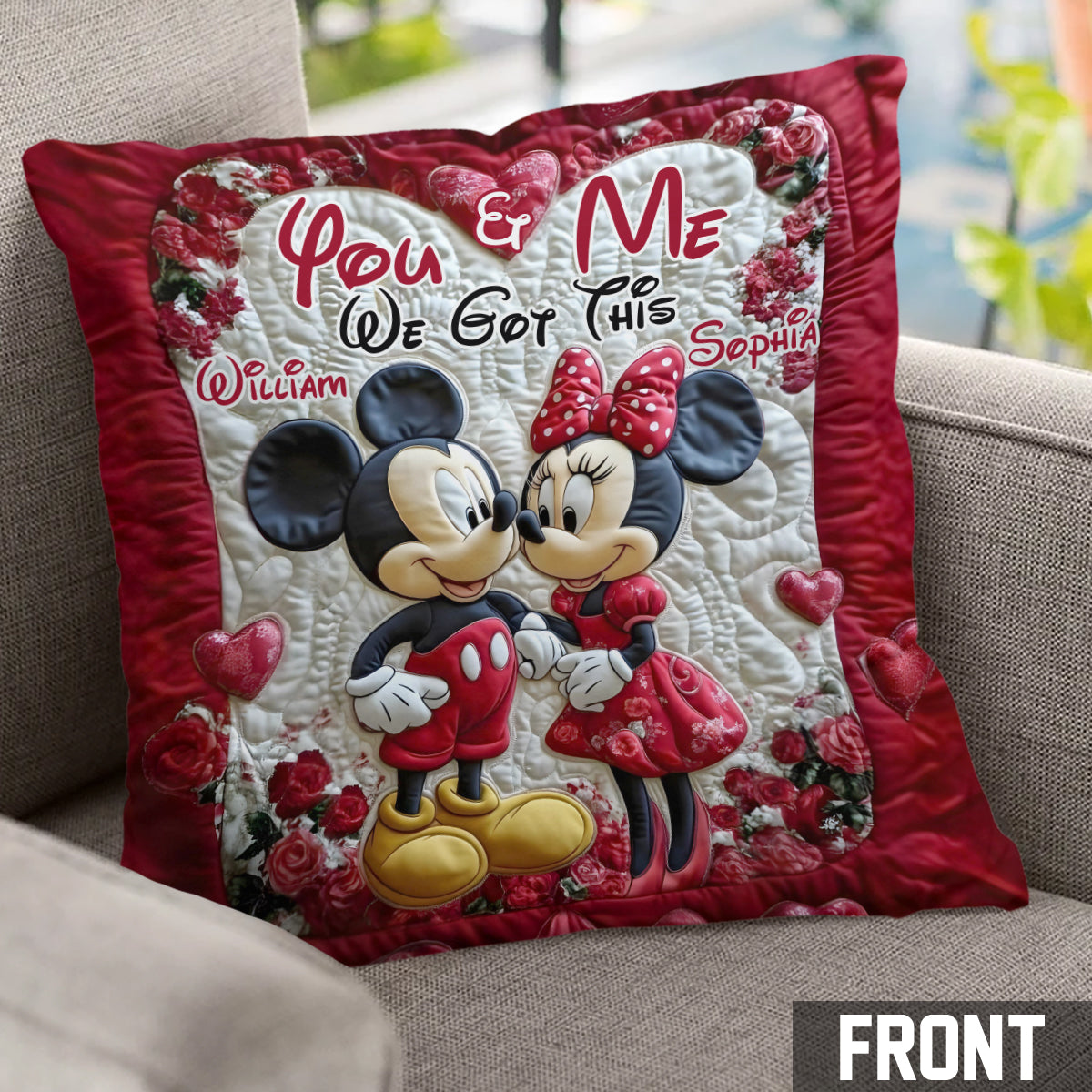 You And Me We Got This - Personalized Mouse Throw Pillow