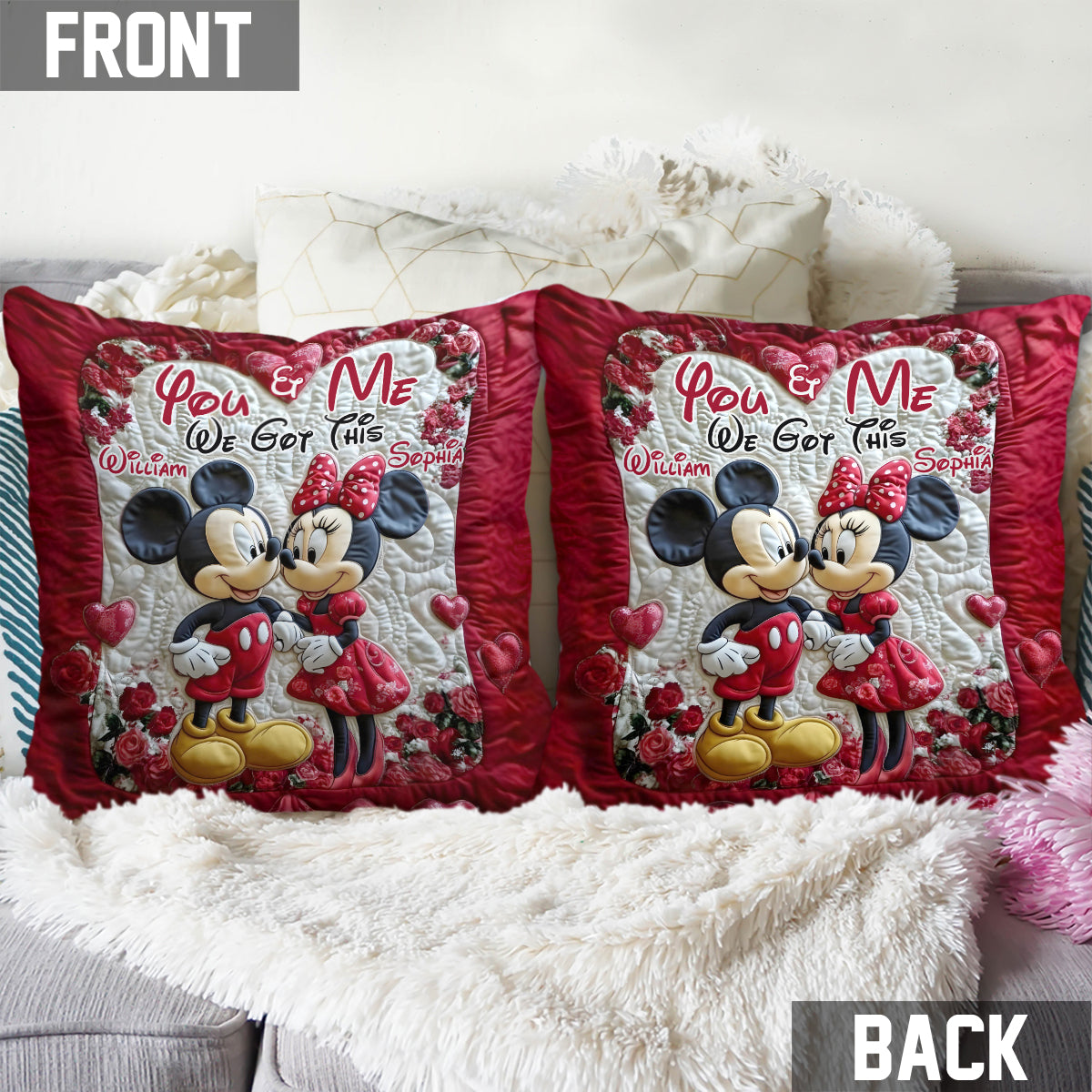 You And Me We Got This - Personalized Mouse Throw Pillow