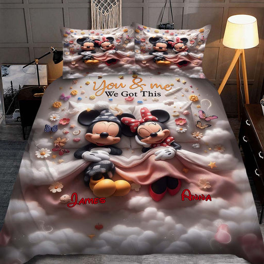 You & Me We Got This - Personalized Mouse Quilt Set