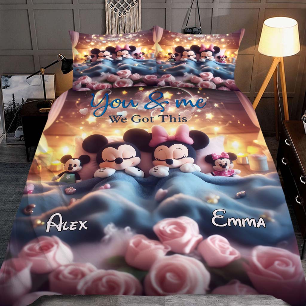 You & Me We Got This - Personalized Mouse Quilt Set