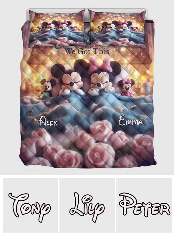 You & Me We Got This - Personalized Mouse Quilt Set