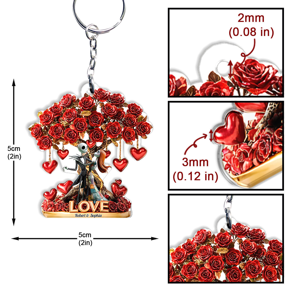 Tree Of Love - Personalized Nightmare Keychain