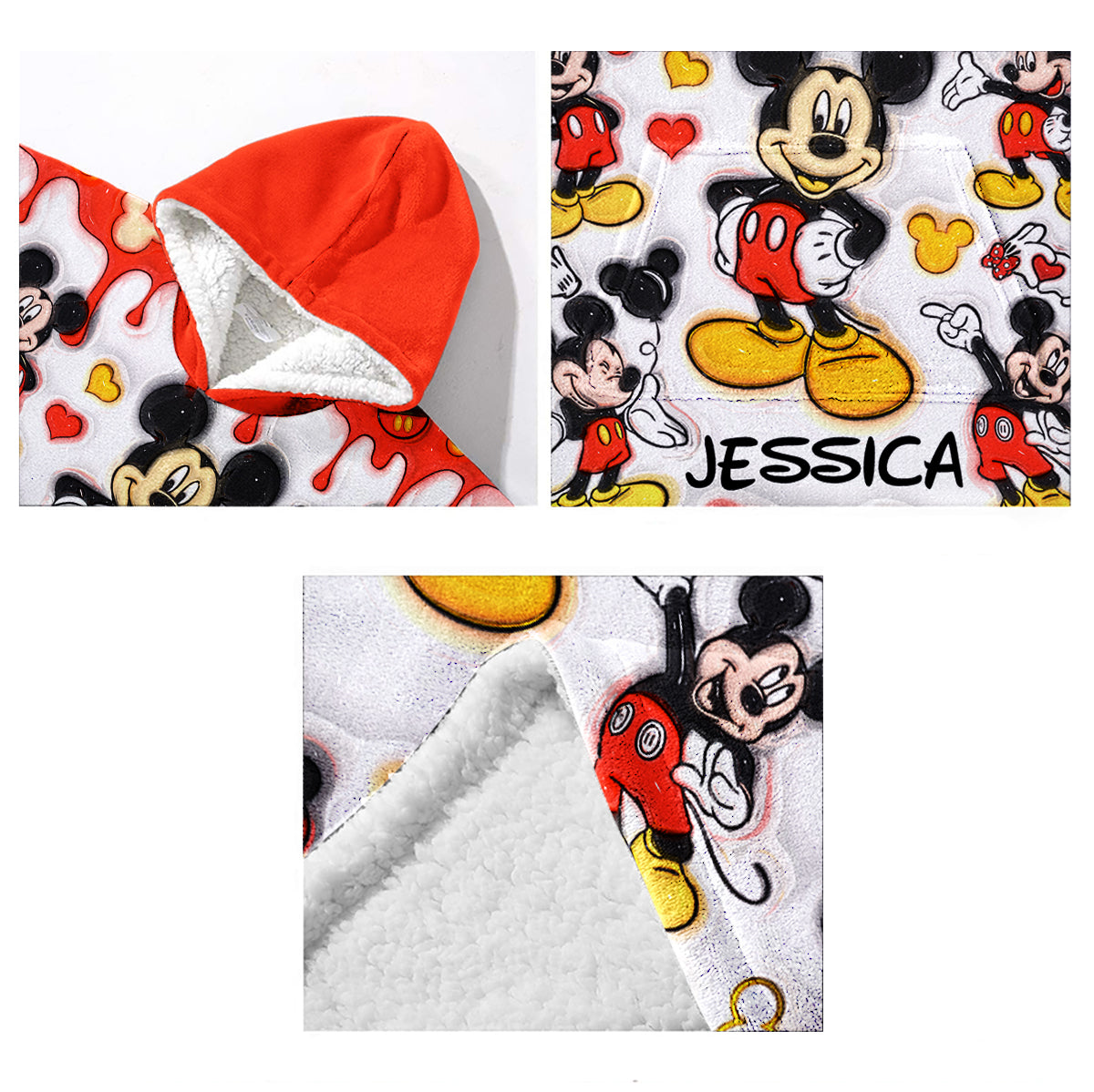 Magic World - Personalized Mouse Blanket Hoodie